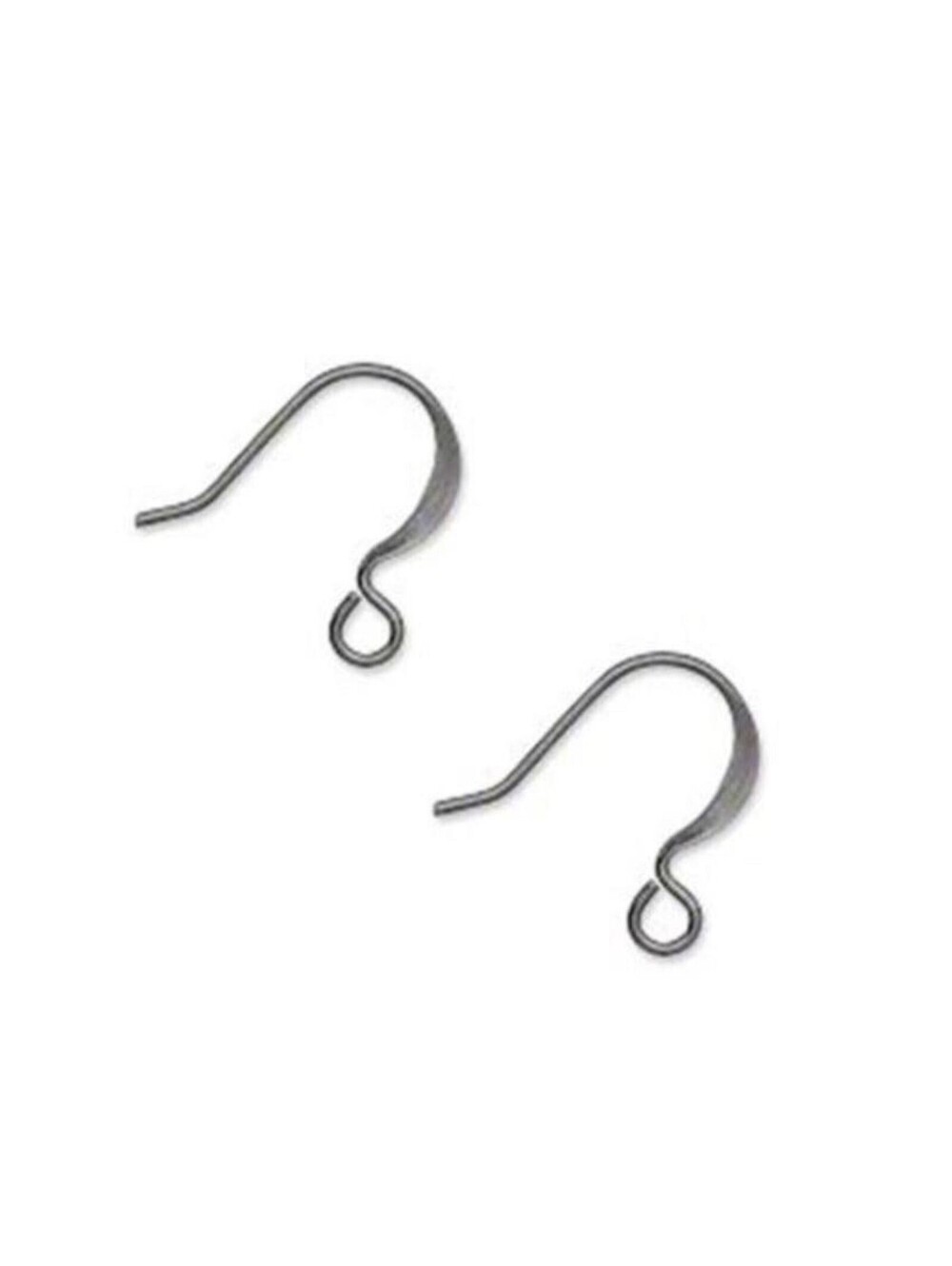 Gunmetal Black Minimalist Flat Fishhook Earwires Earring Hooks Findings 10